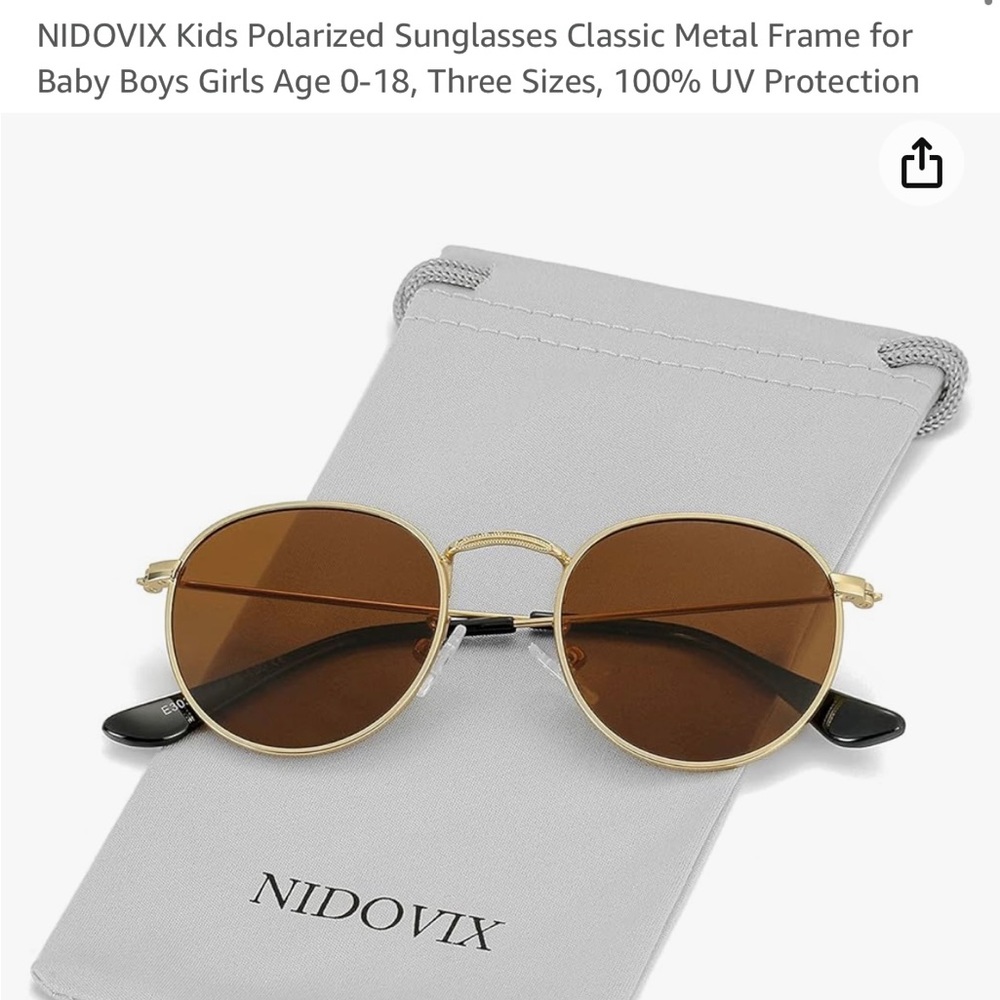 Kids polarized sunglasses gold/brown